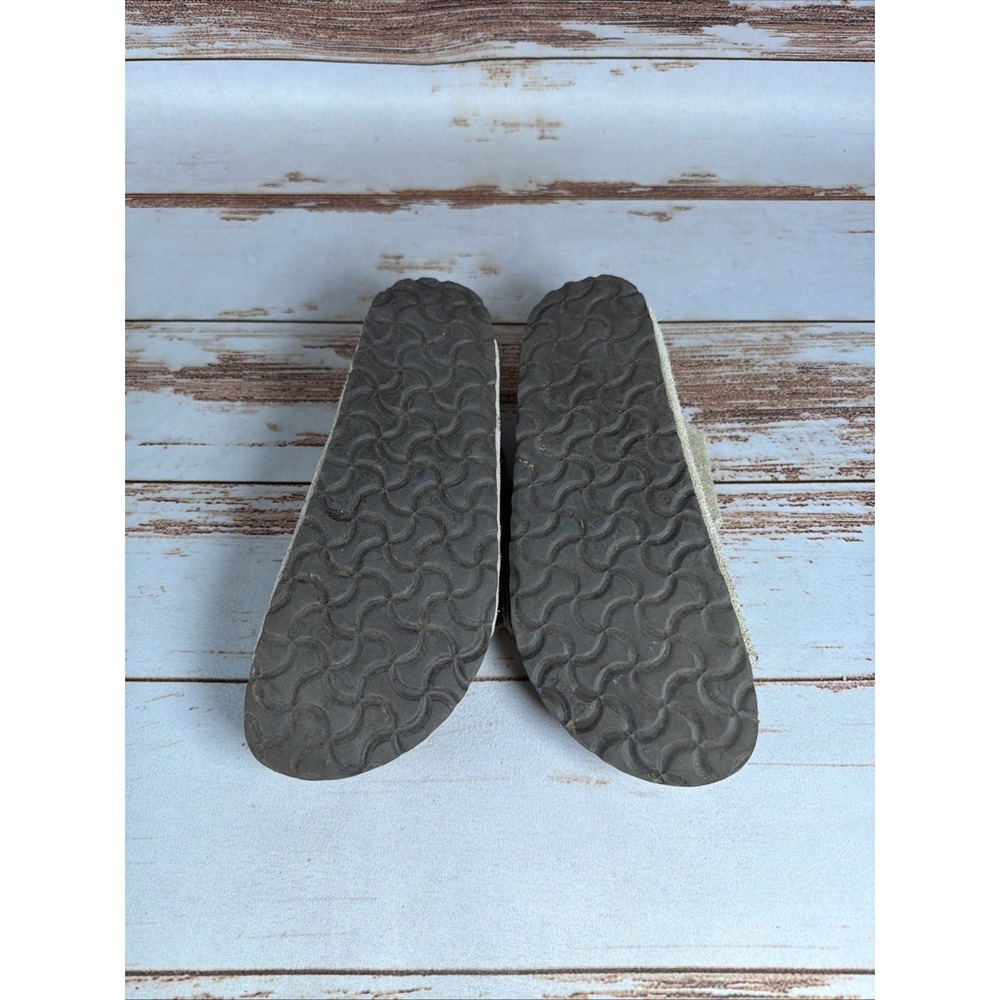 Birkenstock Arizona EU37 US 6.5 Suede Double Buckle Slide Sandals Beige - Picture 7 of 7